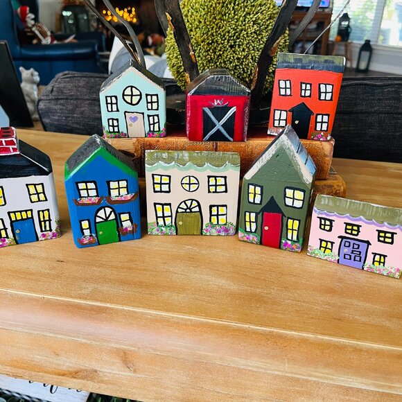 Handmade Other - OOAK Wooden village